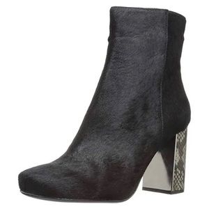 Lola Cruz Calf Hair & Snakeskin Bootie